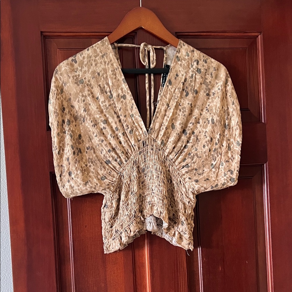 Final Touch Beige Floral Blouse